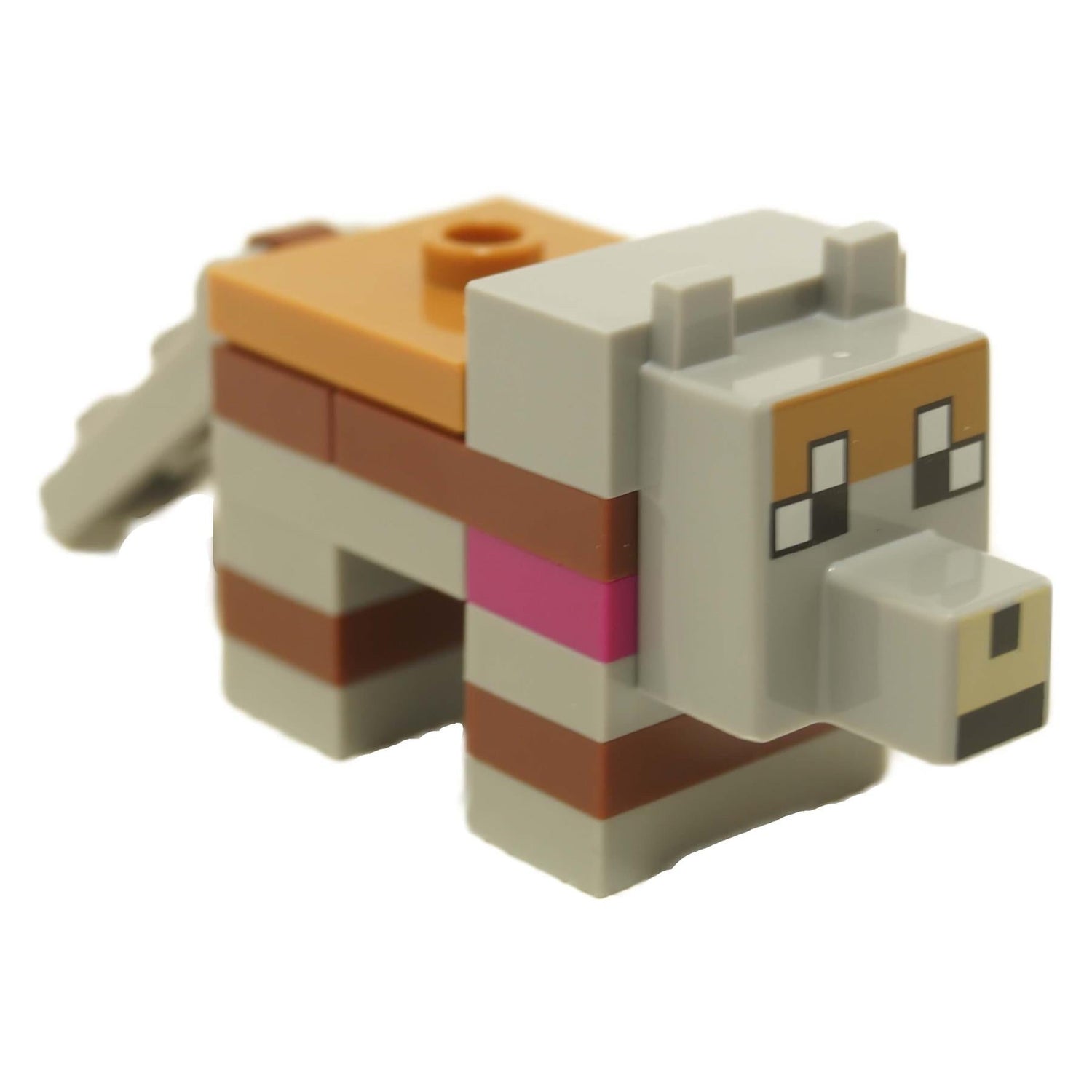 Collection of all LEGO® Minecraft™ wolf versions, including tamed, armored, and rare builds."