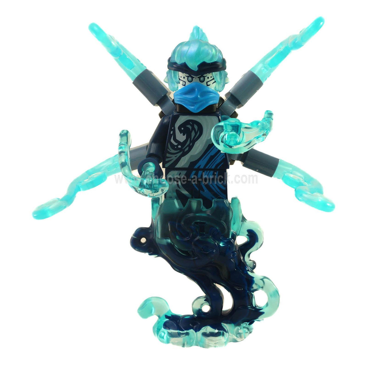 LEGO Ninjago Nya Minifigures - Nya NRG Seabound with translucent water elements and unique headpiece, embodying her ocean-merged form from Seabound season.