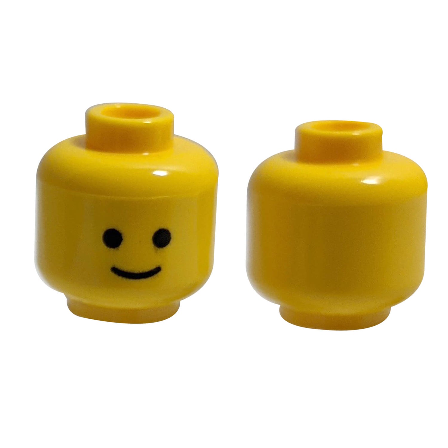 Wide variety of LEGO® minifigure heads with different expressions