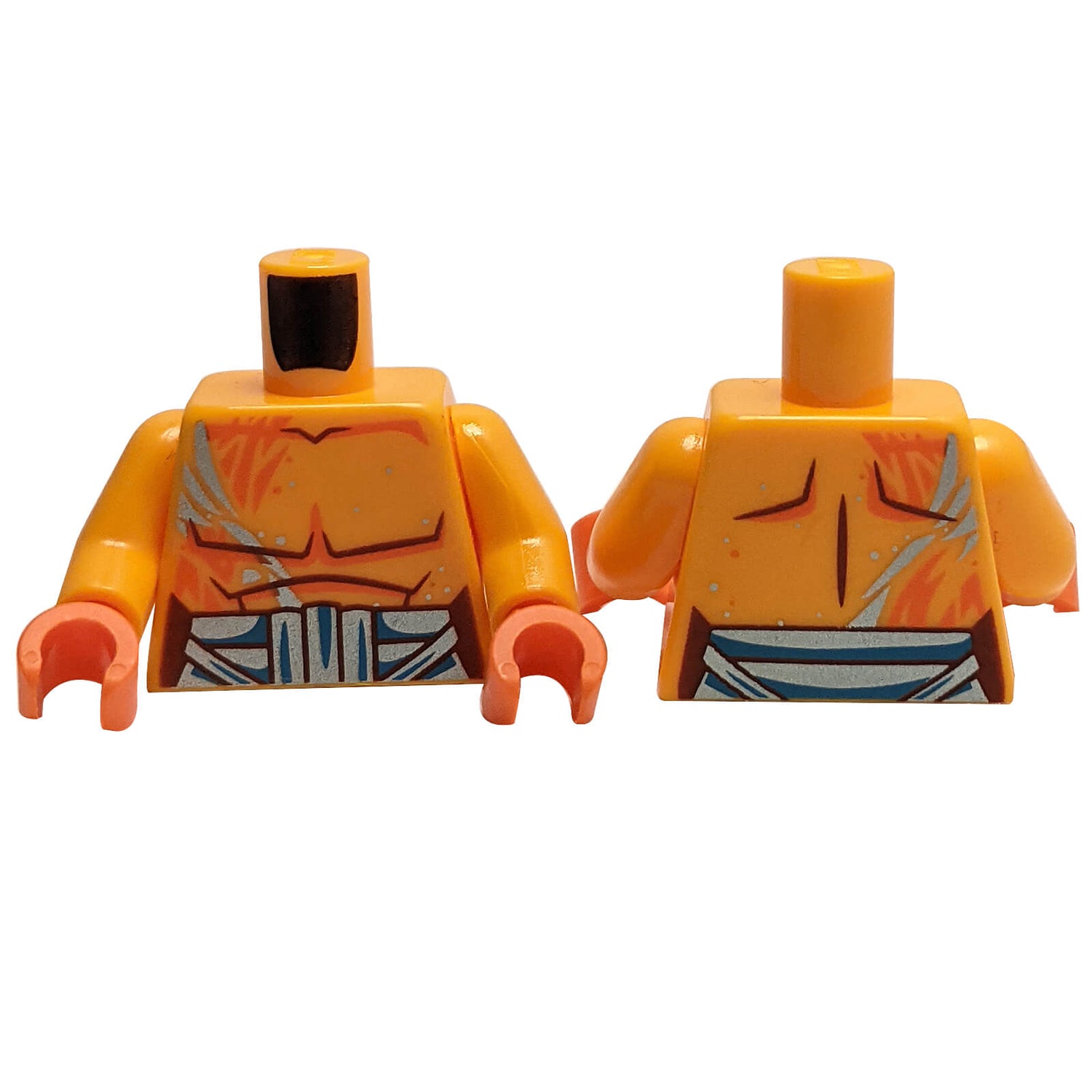 Selection of LEGO® minifigure torsos with defined muscles and six-pack abs