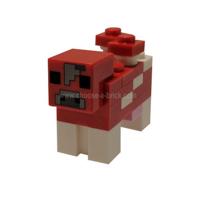 Minecraft-Kuh, Mooshroom (Hellgrauer Pixel zwischen den Augen und dunkelgrauer oberer Rand auf Fo 