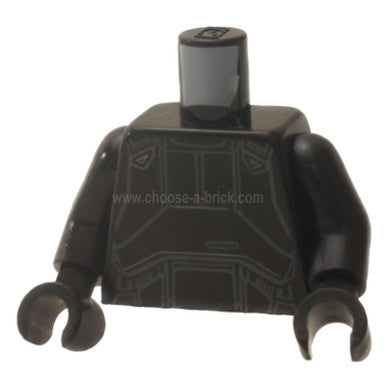 Schwarzer Torso SW Imperial Death Trooper Rüstungsmuster - Schwarze Arme - Schwarze Hände