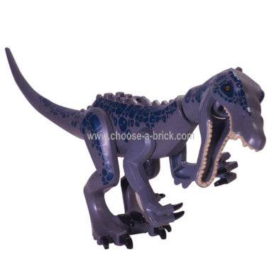 Dinosaurier, Baryonyx mit dunkelblauen und metallisch blauen Flecken 