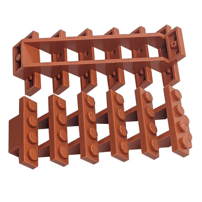 LEGO Stairs part 30134 in dark orange color