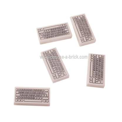 LEGO Parts - Tile 1 x 2 with Groove with Computer Keyboard Standard Pattern