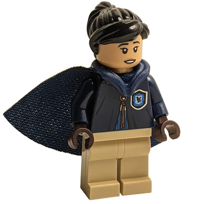 LEGO Minifigure Cho Chang - Dark Blue Ravenclaw Quidditch Uniform with Hood and Cape - hp428new