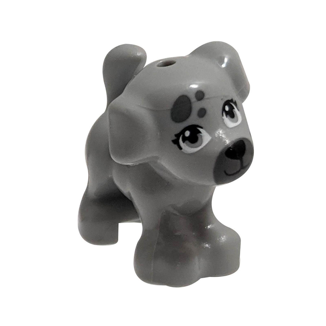 LEGO® Puppy, Standing with Dark Bluish Gray Spots on Face Pattern and Large Eyes