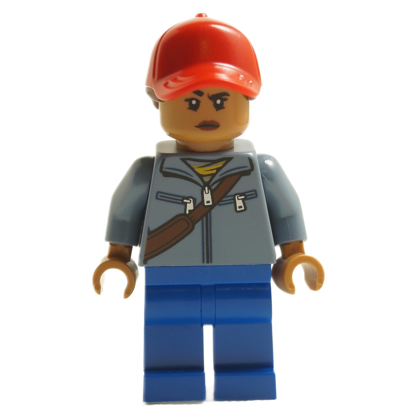 LEGO Minifigure Amber Grant - Red Jacket - Front View.