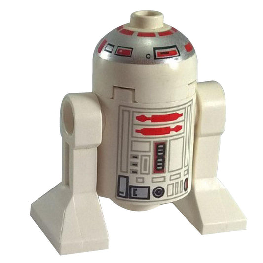 LEGO Minifigure Astromech Droid, R5-D4, Long Red Stripes on Dome - sw0029a - Alternate view 1