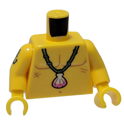 LEGO Yellow Torso Bare Chest Outline with muscles