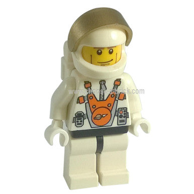 Mars-Mission-Astronaut mit Helm, Wangenlinien und Rucksack 