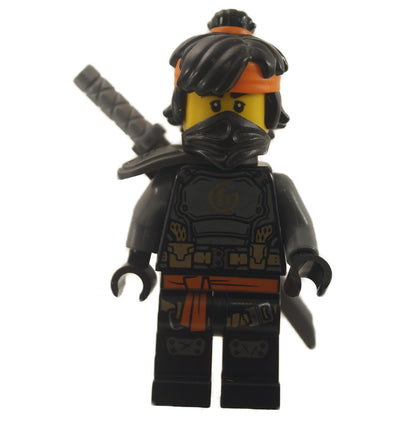 LEGO Minifigure Cole from The Island, wearing mask and hair with bandana, holding weapon - njo678wpnew