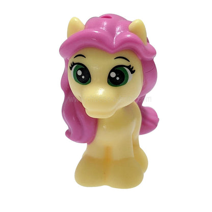 Bright Light Yellow Horse, Whisker Haven Tales, Belle's Pony with Dark Pink Mane and Tail and Green Eyes Pattern Petite