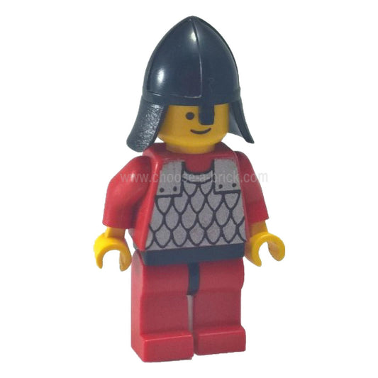 Scale Mail - Red with Red Arms, Red Legs with Black Hips, Black Neck-Protector - Lego Minifigure