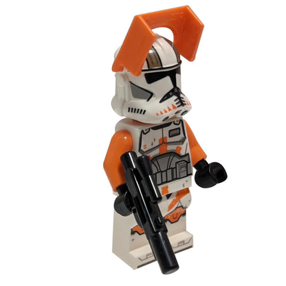 LEGO Minifigure Commander Cody with printed legs and orange visor from set 75337, holding a blaster - sw1233wpnew