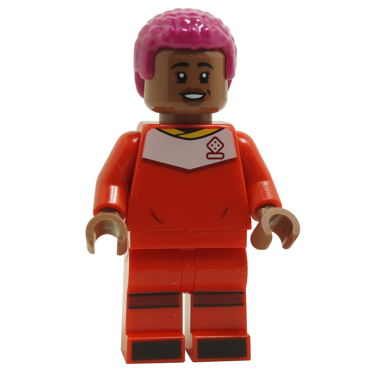 LEGO Minifigure Asisat Oshoala - Red Soccer Uniform - soc156new - Alternate view 1