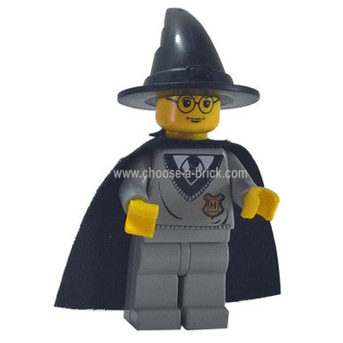 Harry Potter Hogwarts Torso Hellgraue Beine Schwarzer Zaubererhut Schwarzer Umhang 