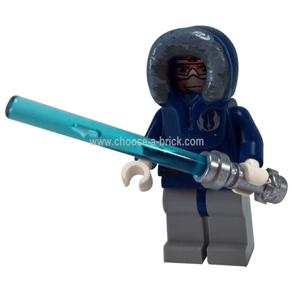 LEGO Minifigure Anakin Skywalker (Parka) with Weapon - Front View.