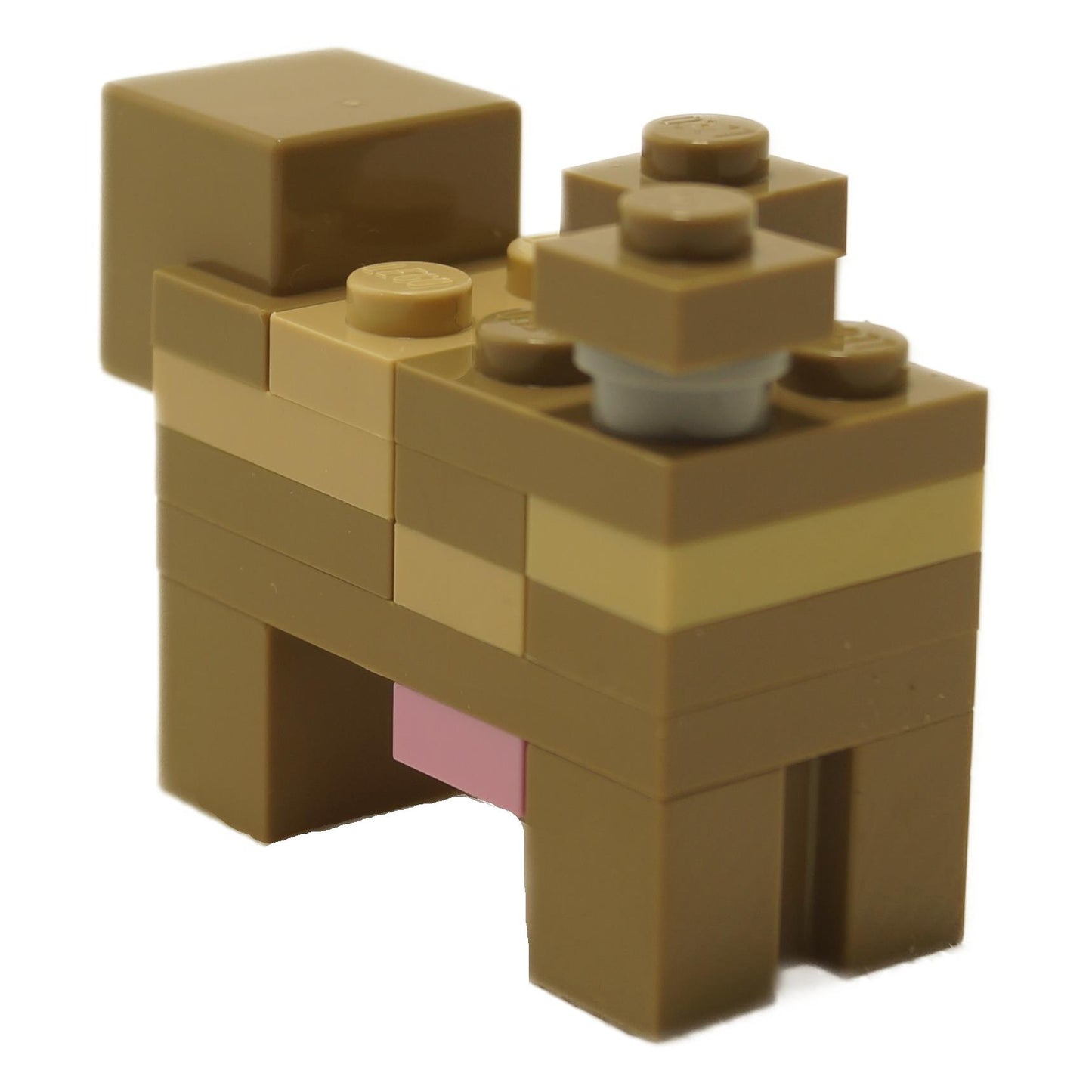 Minecraft Kuh, Mooshroom (Dunkel Tan und Beige) - Aus Ziegeln gebaut