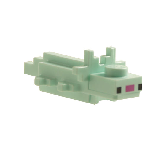 Minecraft Axolotl with Dark Pink Nose - Brick Built