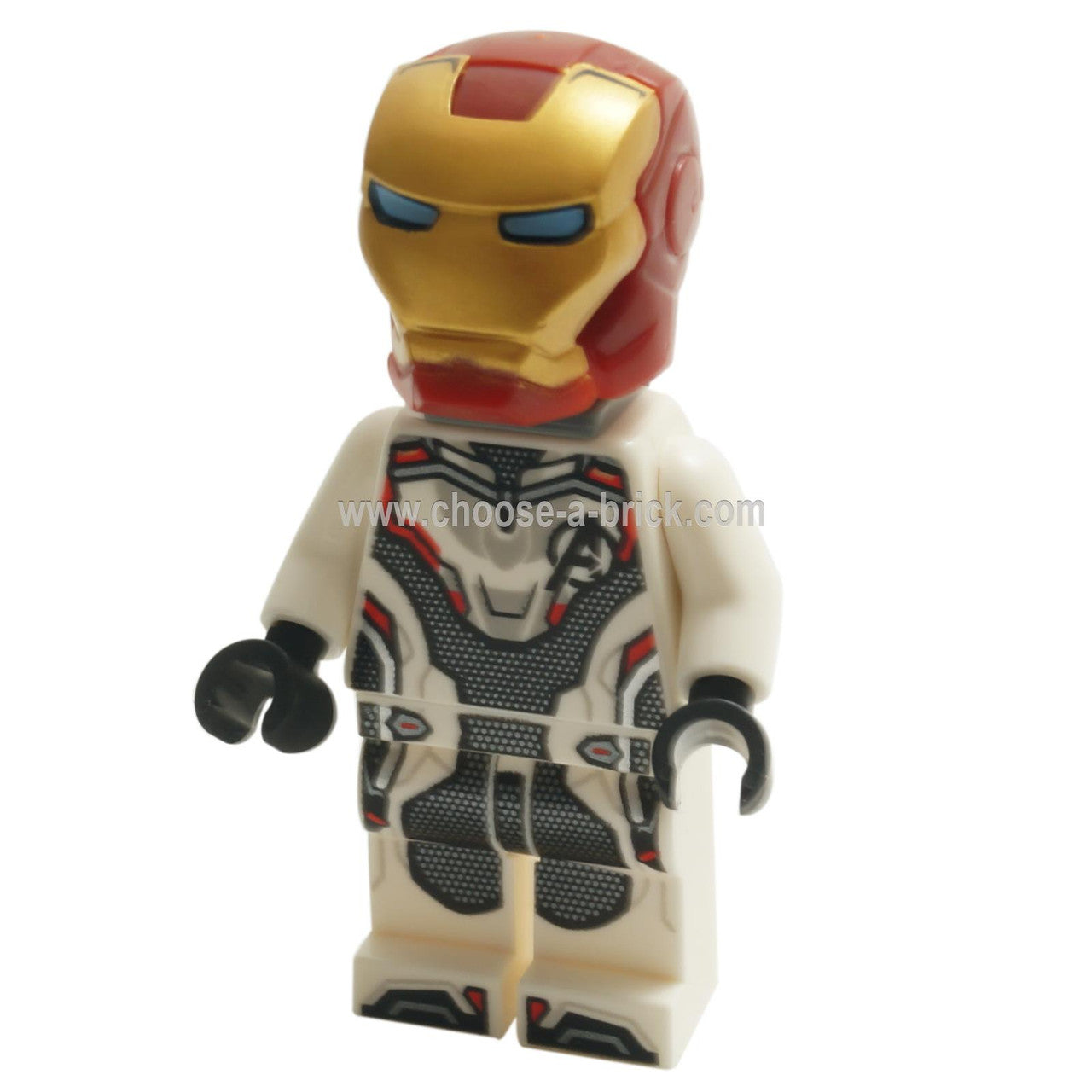 LEGO® Marvel Black Widow Minifigure (sh575) – Quantum Suit, Gold Iron Man Helmet, and closed visor