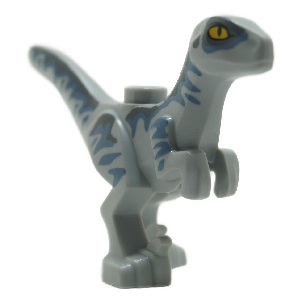 LEGO Part Baby Velociraptor Dinosaur 77862pb02 - Dark Bluish Gray & Sand Blue Markings - lego77862pb02lbgnew