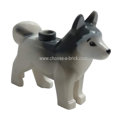 White Dog, Husky - LEGO Minifigure Animals,