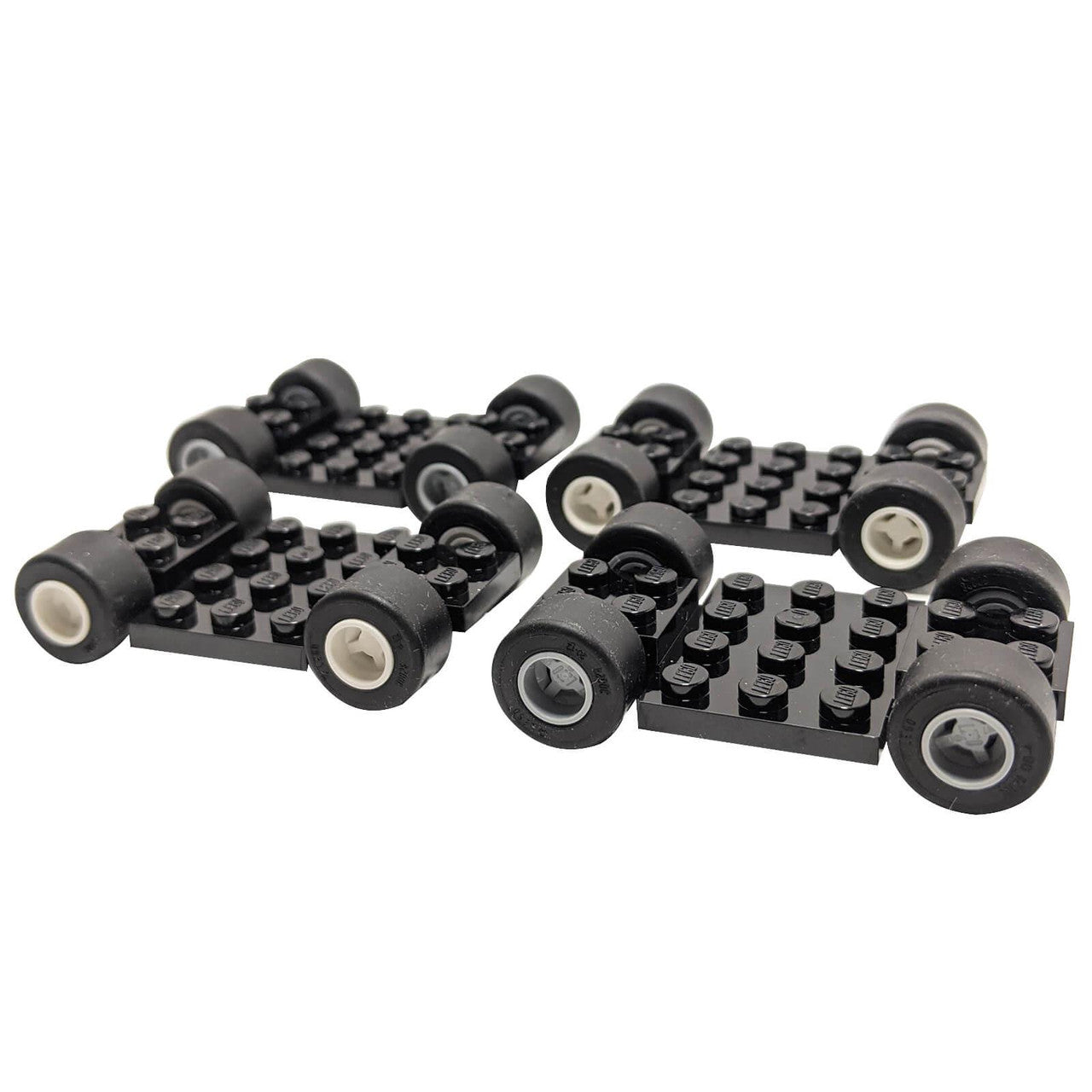  LEGO Tire Wheel Vehicle Base 4x7 Chassis Race Car Set Lot 2441 - 36 Pieces