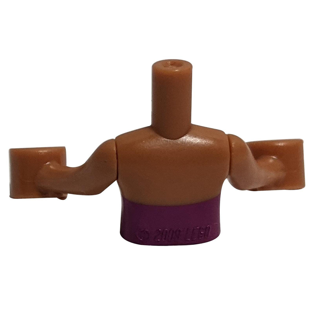 Torso Mini Puppe Mädchen Magenta Trägerloses Oberteil mit Orangefarbenem Besatz, Silbernen Sternen und Silber- und Orangefarbenen Dreieck 