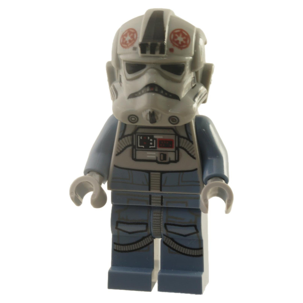 LEGO Minifigure AT-AT Driver - Dark Red Imperial Logo, Cheek Lines, Frown - sw1104new - Alternate view 1