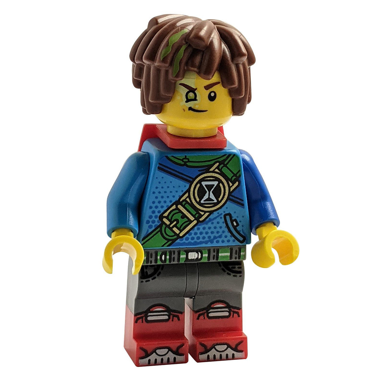 LEGO® DREAMZzz™ Minifigure Mateo with Red Backpack, Green Vest, and Blue Sleeves