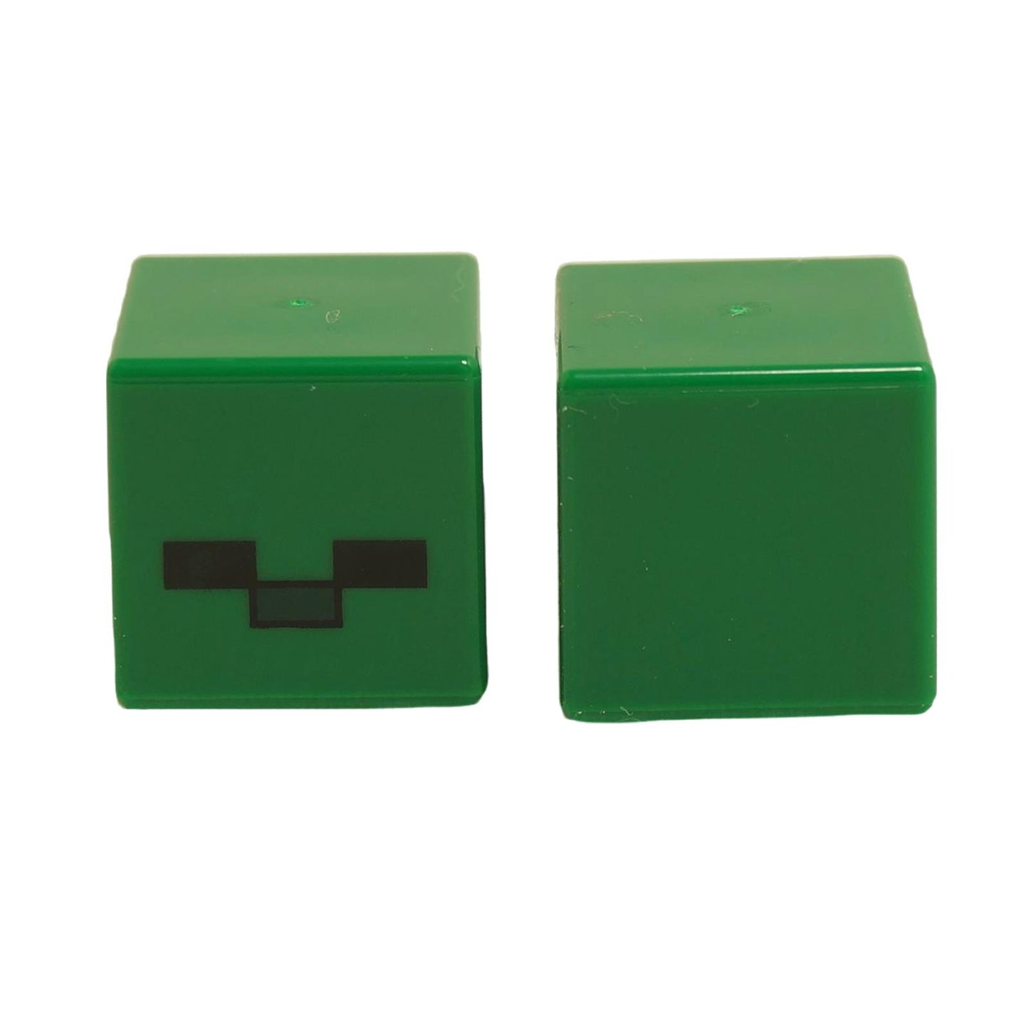 Minifigur, Kopf, Minecraft-Zombie-Kopf – Pixeliertes Würfeldesign 