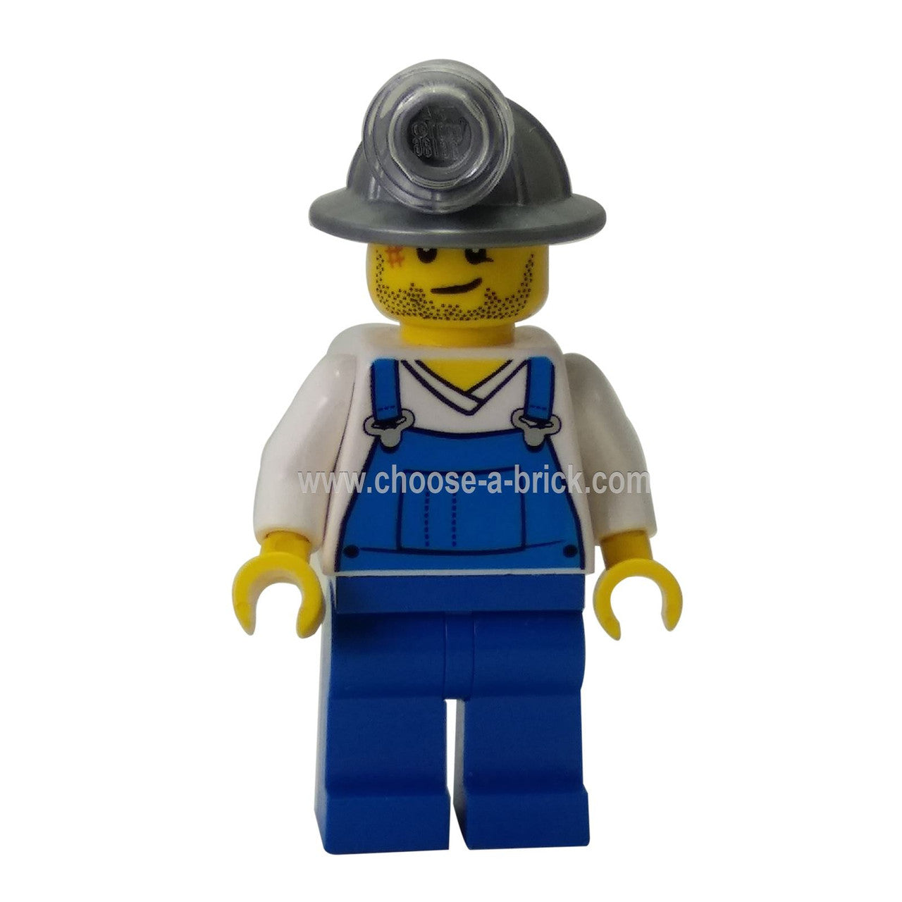 miner-overalls-blue-over-v-neck-shirt-blue-legs-mining-helmet-crooked-smile-and-scar