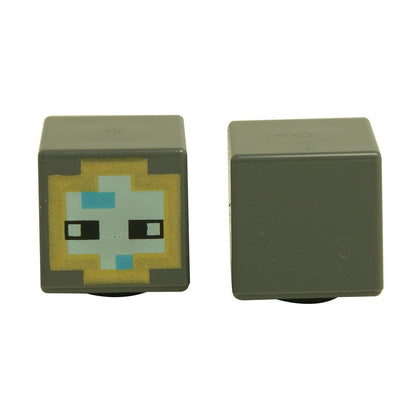 Minifigur, Kopf, Modifizierter Würfel mit verpixeltem Minecraft-Taucher 