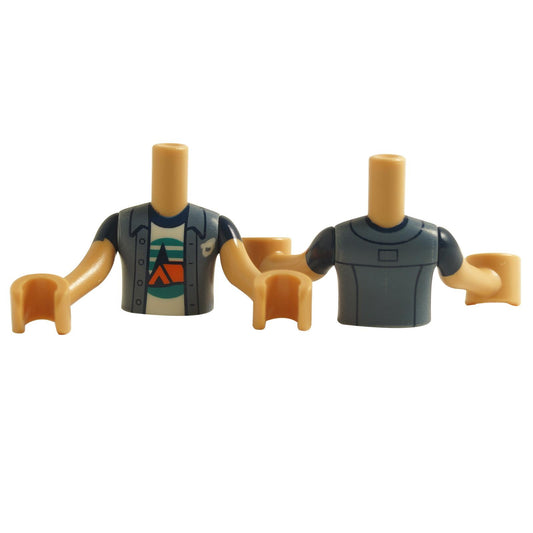 Torso Mini-Puppe Junge Mini-Puppen-Torso - Jeansweste mit Campinghemd 