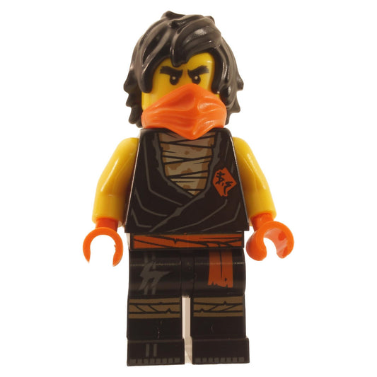 LEGO Minifigure Cole - Legacy, Orange Bandana - njo645new (front view highlighting orange bandana details)