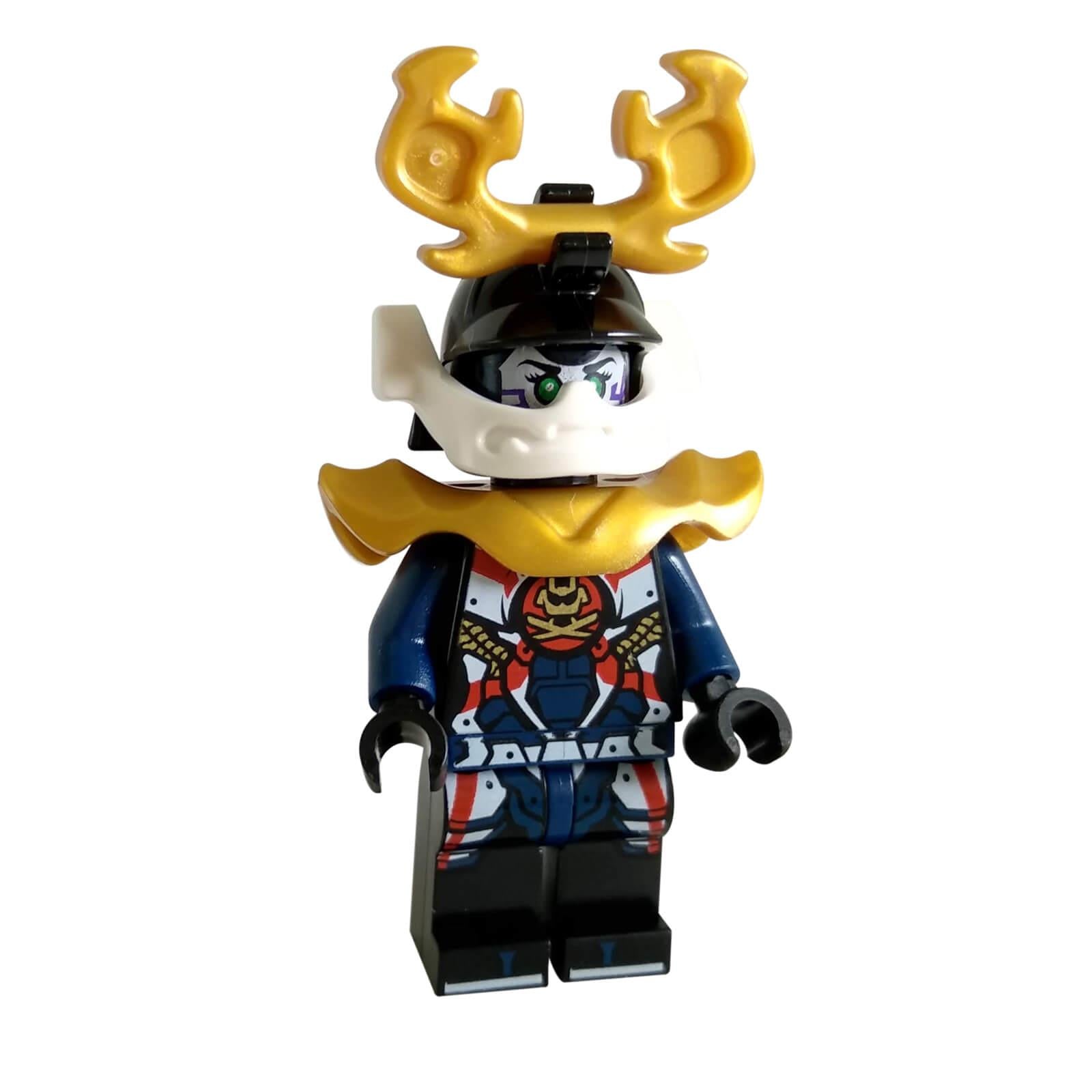 LEGO® Samurai X (P.I.X.A.L.) minifigure with large horns from Ninjago Hunted season, used, from set 70642.