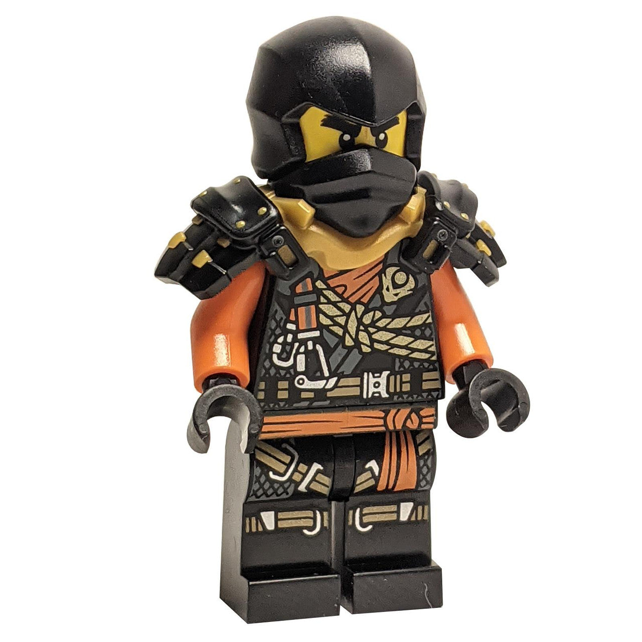 LEGO Minifigure Cole - Climber Cole with weapon - njo888wpnew (dynamic climbing pose with weapon)