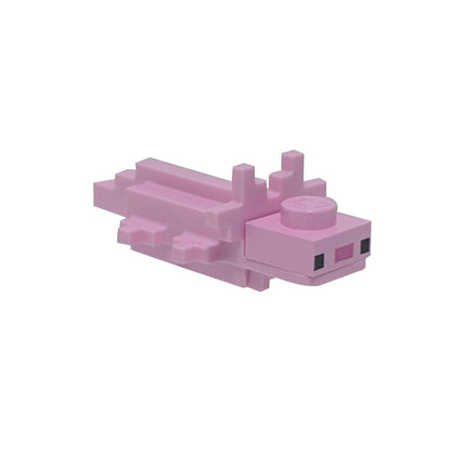 LEGO Part Axolotl Pixelated Bright Pink - lego86879c01brpinknew