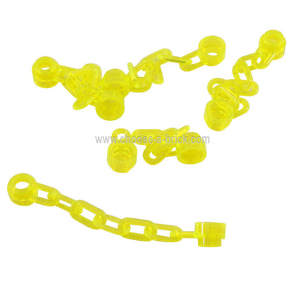 LEGO  chain 5 links part 92338 in trans neon green color