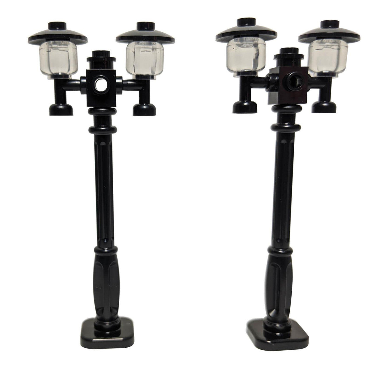 LEGO Part 2x Black LEGO Decorative CITY Street Lights - Victorian Style Lamp Post - First View.