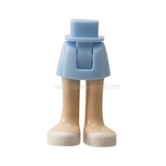 Mini Doll Hips and Skirt, Light Nougat Legs and White Shoes Pattern