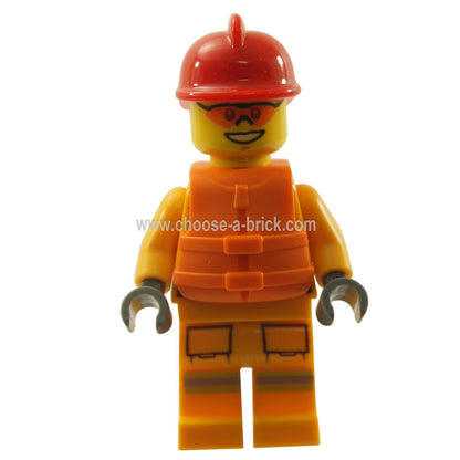 LEGO Minifigure - fire,reflective stripes suit