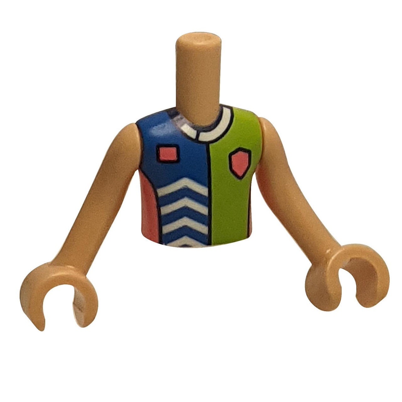 Mini-Puppen-Torso - Sportliche Uniform mit Nummer 2 und Chevron-Details