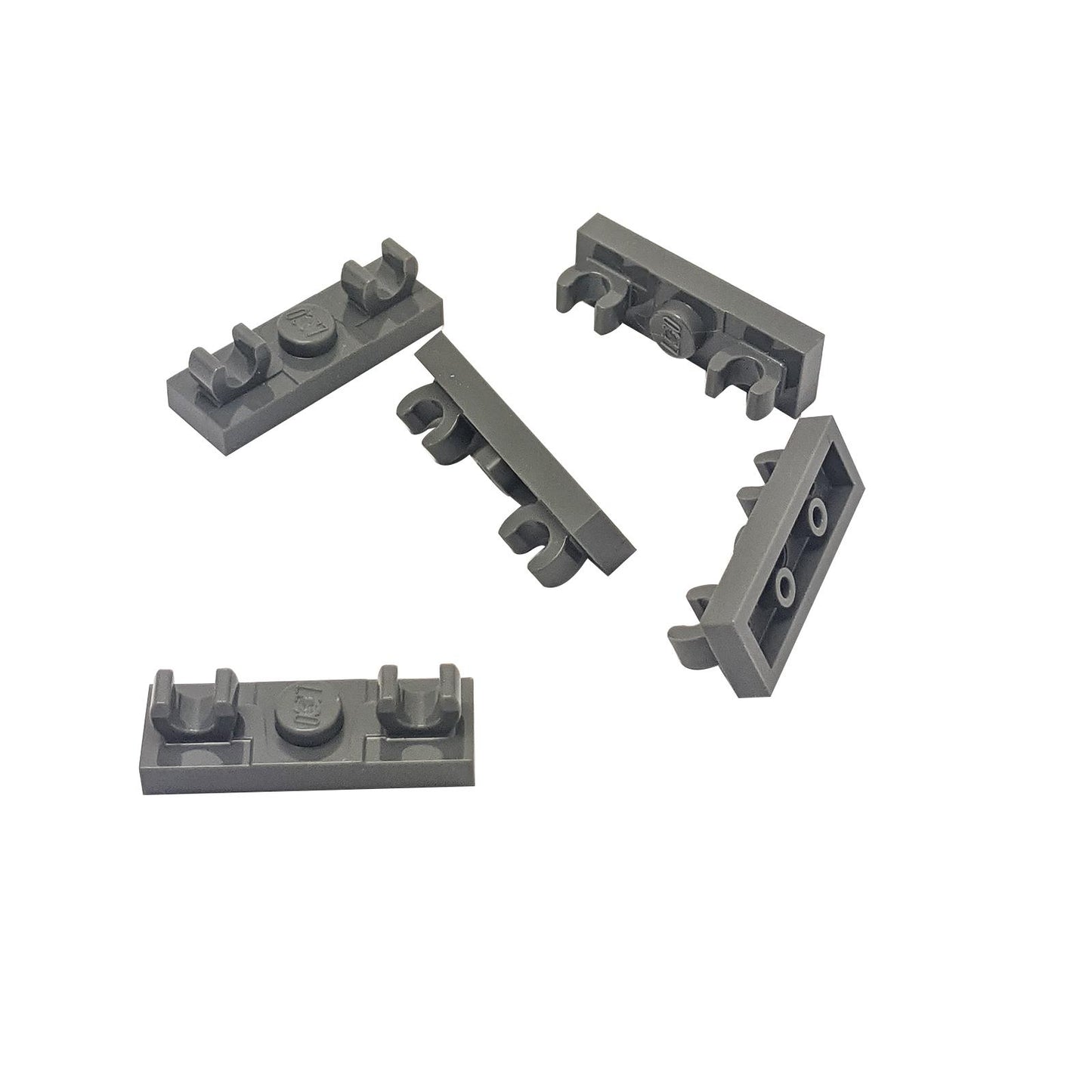 Platte, modifiziert 1 x 3 mit 2 offenen O-Clips oben 