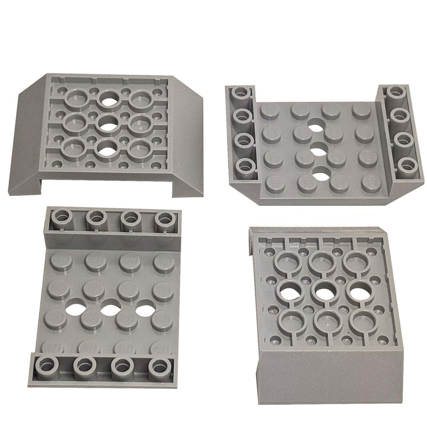 Neigung, umgekehrt 45 6 x 4 doppelt mit 4 x 4 Ausschnitt und 3 Löchern 