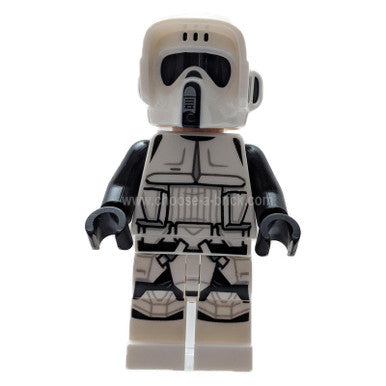 Scout Trooper (Doppelt geformter Helm, bedruckte Beine, Stirnrunzeln) 