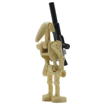 LEGO® Star Wars™ Battle Droid Minifigure (sw1320) from set 75372 with tan body and black blaster clipped to the back.