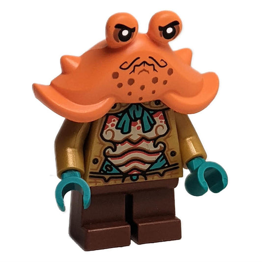 LEGO Minifigure Crab General, featuring unique crab armor and intricate detailing - mk124new