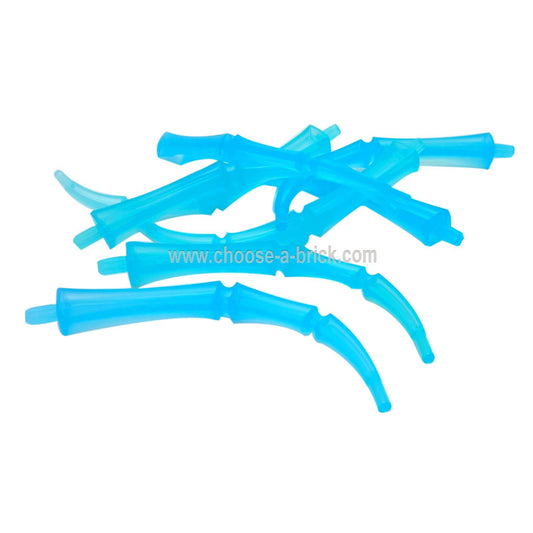 LEGO Part Appendage Bony Large with Axle (Leg / Rib / Tail) - Trans Light Blue - lego15107trlbluenew